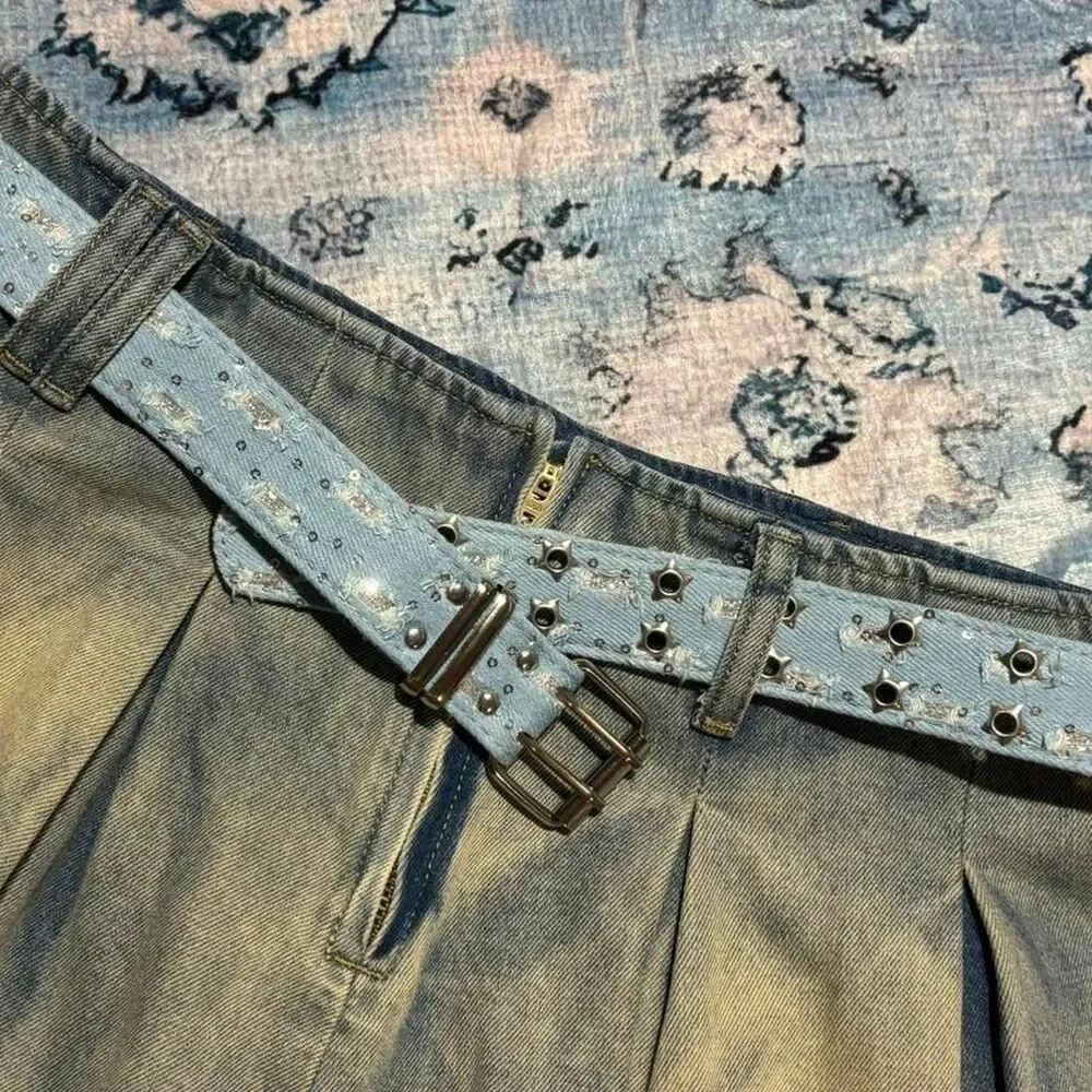 Unbranded Women's Blue and Silver Belt